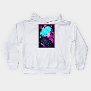 Anime Cat Girl | Quality Anime Design | Chibi Cat Girl Miaw | Manga Anime Art Kids Hoodie